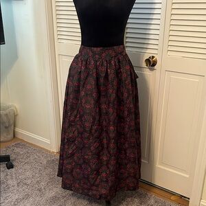 Floral Black and Red Women's Skirt